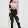 Fashion Nova Petite Glistening Jeans - Black