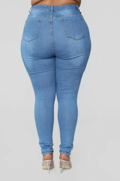 Fashion Nova Catty Distressed Skinny Jeans - Medium Wash