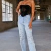 Brand new ๐ Fashion Nova When Stars Align Embellished Straight Leg ๐ Jeans - Light Wash ๐ 2 Fashion Nova When Stars Align Embellished Straight Leg Jeans - Light Wash