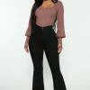 Fashion Nova Deep In My Soul Flare Jeans - Black Skinny Jeans