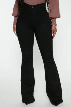 Fashion Nova Deep In My Soul Flare Jeans - Black Skinny Jeans