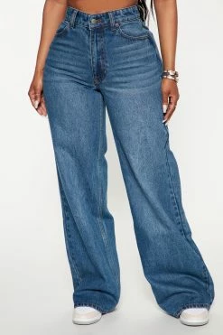 Fashion Nova Ariel High Rise 90's Baggy Jeans - Medium Wash