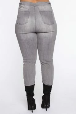 Fashion Nova In The Night High Rise Skinny Jeans - Grey