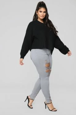 Fashion Nova Tell Your Boy Bye Jeans - Grey