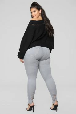 Fashion Nova Tell Your Boy Bye Jeans - Grey
