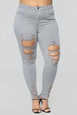 Fashion Nova Tell Your Boy Bye Jeans - Grey
