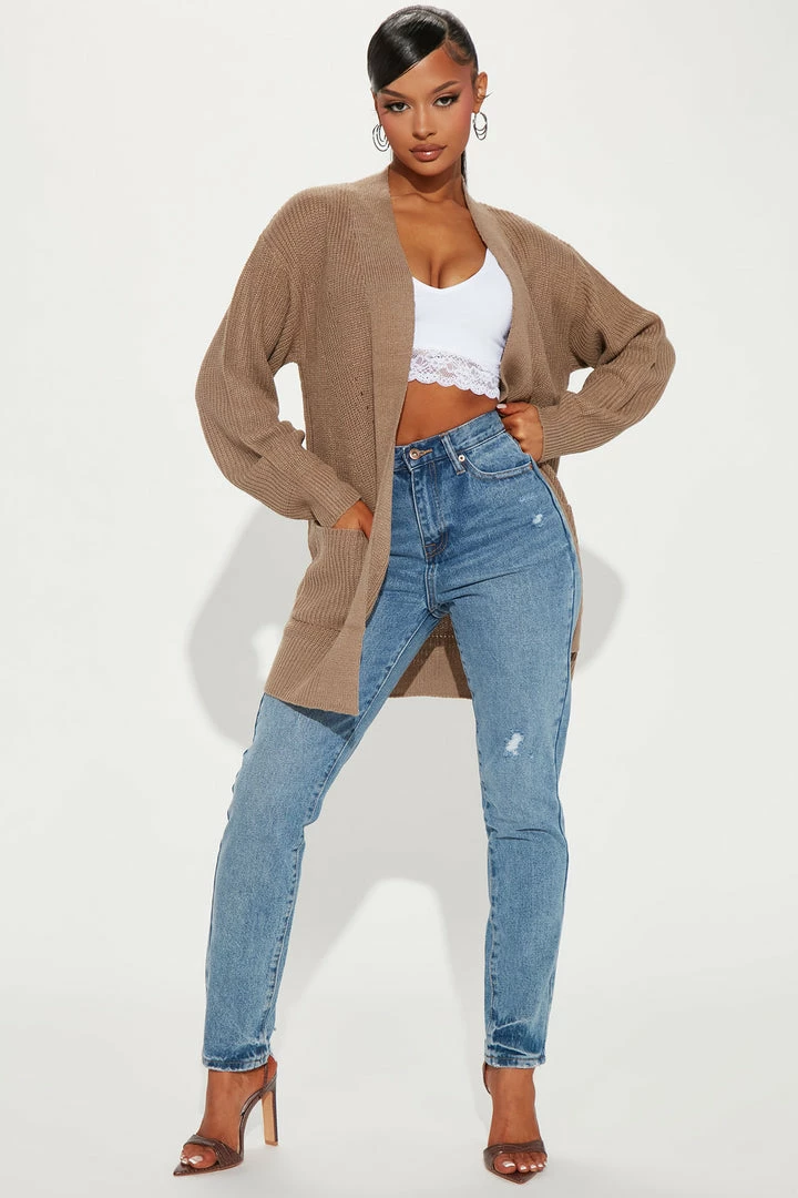 Fashion Nova Booty Slit Non Stretch Slim Mom Jeans - Medium Blue Wash
