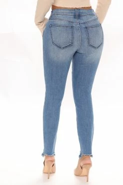 Fashion Nova Your Turn Ankle Jeans - Medium Blue Wash