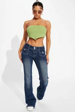 Fashion Nova Heiress Mid Rise Y2K Bootcut Jeans - Dark Wash