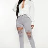 Fashion Nova Tell Your Boy Bye Jeans - Grey