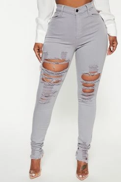 Fashion Nova Tell Your Boy Bye Jeans - Grey