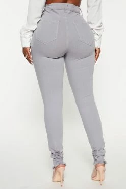 Fashion Nova Tell Your Boy Bye Jeans - Grey