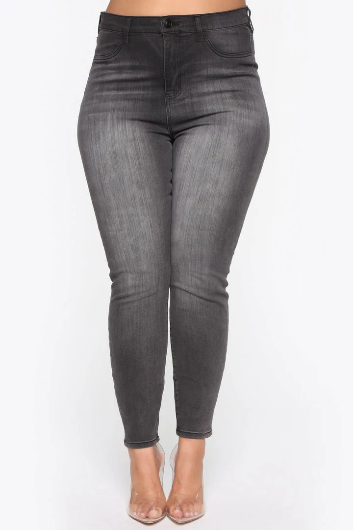 Fashion Nova Way Too High Rise Skinny Jeans - Black
