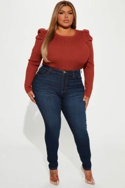Fashion Nova Turn Back Time Curvy Skinny Jeans - Dark Wash
