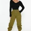 Fashion Nova Nice To Meet You Cargo Joggers - Olive