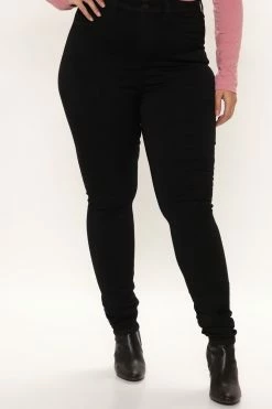 Fashion Nova Tall Eva Super Soft Curvy Skinny Jean - Black Skinny Jeans