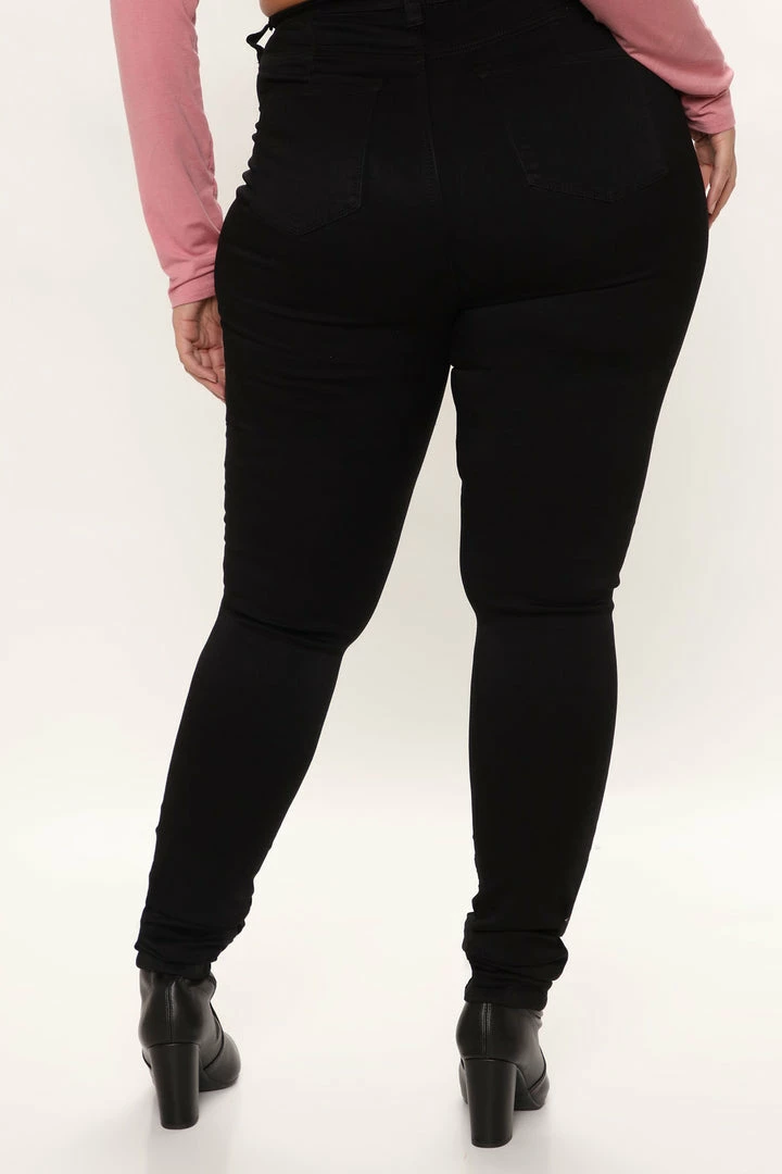 Fashion Nova Tall Eva Super Soft Curvy Skinny Jean - Black Skinny Jeans