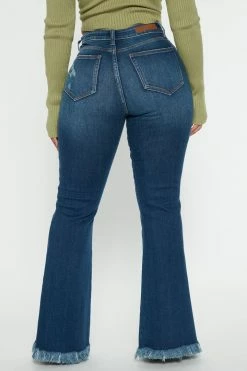 Fashion Nova Tenisha High Rise Stretch Flare Jeans - Dark Wash