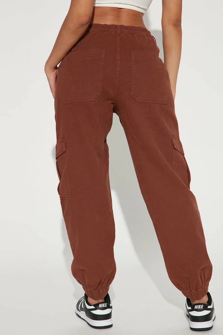 Cheap 🔥 Fashion Nova Baggy 👖 Jeans Nice To Meet You Cargo Joggers - Brown 💯 6 Fashion Nova Baggy Jeans Nice To Meet You Cargo Joggers - Brown