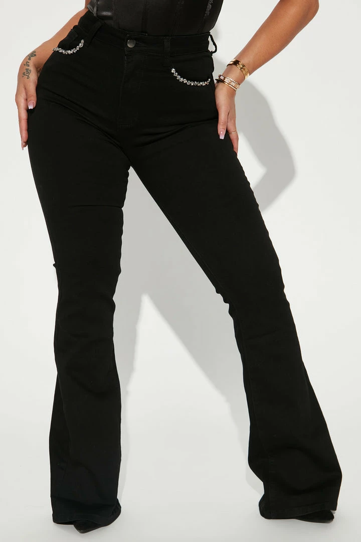 Best Sale π Fashion Nova Chandelier Stretch Embellished Flare π Jeans - Black β 4 Fashion Nova Chandelier Stretch Embellished Flare Jeans - Black