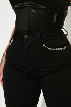 Best Sale π Fashion Nova Chandelier Stretch Embellished Flare π Jeans - Black β 8 Fashion Nova Chandelier Stretch Embellished Flare Jeans - Black
