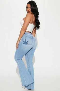 Fashion Nova Flare Jeans Dare To Flare Mary Jane Jeans - Medium Blue Wash