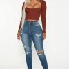 Fashion Nova Don't Believe It Skinny Jeans - Dark Denim