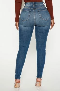 Fashion Nova Don't Believe It Skinny Jeans - Dark Denim
