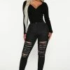 Fashion Nova In The Mood Skinny Jeans - Black Wash