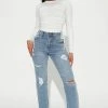 Best Pirce 🌟 Fashion Nova Mum's The Word Ankle Mom 👖 Jeans - Light Wash 🎉 2 Fashion Nova Mum's The Word Ankle Mom Jeans - Light Wash