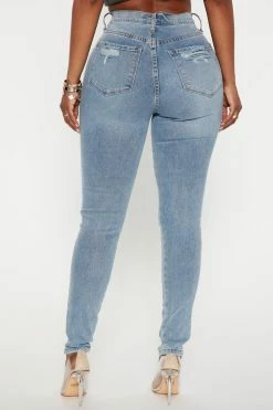 Fashion Nova All Night Long Skinny Jeans - Medium Wash