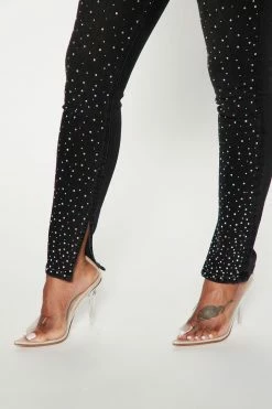Fashion Nova Starry Nights Embellished High Rise Skinny Jeans - Black Wash