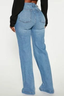 Fashion Nova Bridge The Distance Wide Leg Jeans - Blue Wash