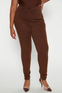 Fashion Nova Tall Classic High Waist Skinny Jeans - Chocolate