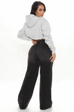 Fashion Nova Abbot Kinney Wide Leg Skater Jeans - Black Baggy Jeans