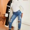 Fashion Nova Kia Boyfriend Jeans - Medium Blue Wash