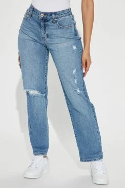 Fashion Nova Eyes On Me Boyfriend Jeans - Medium Wash