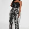 Fashion Nova Straight Leg Jeans Ericka Face To Face Straight Leg Jean - Black