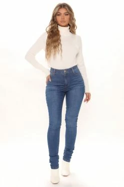 Fashion Nova Tall Jessica Skinny Jeans - Medium Blue Wash