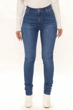 Fashion Nova Tall Jessica Skinny Jeans - Medium Blue Wash