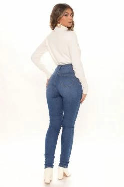 Fashion Nova Tall Jessica Skinny Jeans - Medium Blue Wash