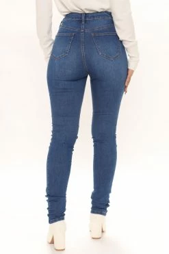 Fashion Nova Tall Jessica Skinny Jeans - Medium Blue Wash