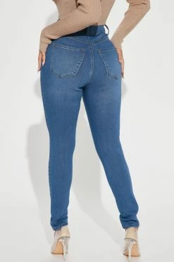 Discount ๐งจ Fashion Nova Petite Classic Button Up Skinny ๐ Jeans - Medium Blue Wash ๐ 9 Fashion Nova Petite Classic Button Up Skinny Jeans - Medium Blue Wash