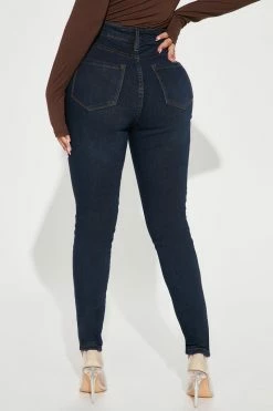 Fashion Nova Petite Classic High Waist Skinny Jeans - Dark Denim