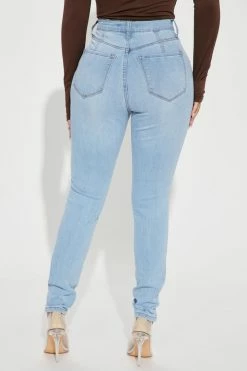 Fashion Nova Petite Our Favorite High Rise Skinny Jeans - Light Blue Wash