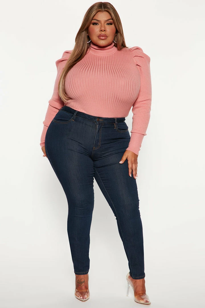 Fashion Nova Tall Classic Mid Rise Skinny Jeans - Dark Denim