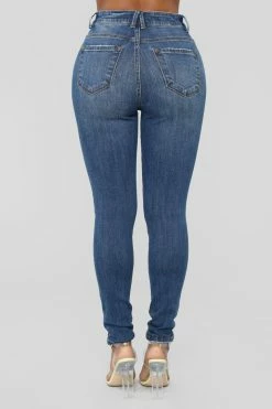 Fashion Nova Dream Girl High Rise Skinny Jeans - Medium Blue Wash