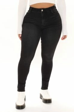 Fashion Nova Jessica Skinny Jeans - Black