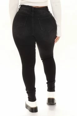 Fashion Nova Jessica Skinny Jeans - Black
