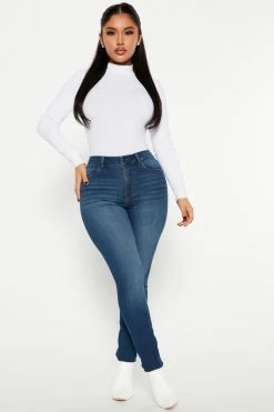 Fashion Nova So Seamless Stretch Skinny Jeans - Dark Wash